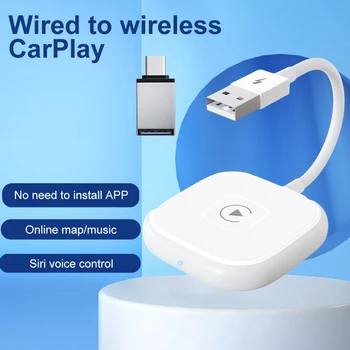 אלחוטית לרכב אוטומטי מתאם apple Wireless Carplay Dongle,plug Play Wifi עדכון מקוון אלחוטית Carplay מתאם לאייפון