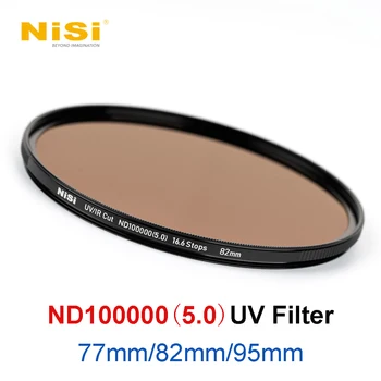 תנאי ND100000 5.0 שמש UV מסנן 16.6 מפסיק הילוך גבוה חוסם אור חזק, עם אינפרא אדום UV להגנה פילטר 77mm 82mm 95mm