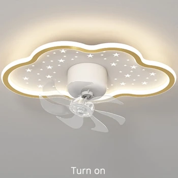 LED מודרנית מאוורר התקרה אורות השינה ללמוד פינת אוכל חדרי מגורים Cloakrooms לופט עיצוב הבית שלט רחוק מנורות