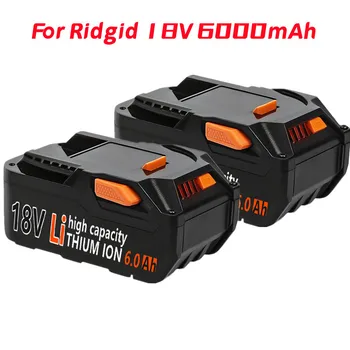 3 הדור ליתיום-6000mAh 18V תחליף Batterie für Ridgid 18V נטענת כלים חשמליים ליתיום-Ionen R840084 R840087 Batterie