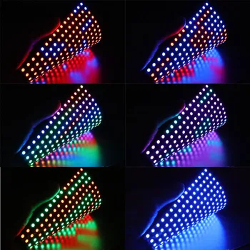 RGB LED דיגיטלי גמיש בנפרד למיעון אור לוח WS2812 8x8 16x16 8x32 מודול מטריקס מסך DC5V WS2812B