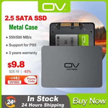 OV דיסק קשיח SSD Solid State Sata 3 128GB 256GB 512GB 1TB 2TB תיק מתכת Dissipador עבור מחשב נייד PS5 פלייסטיישן 5 דיסק קשיח