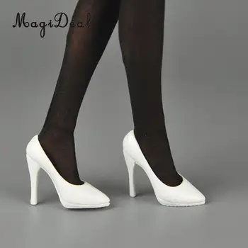 MagiDeal אופנה 1Pair 1/6 מידה פלסטיק נעליים עם עקבים גבוהים 12 אינץ דמויות נשיות הגוף מודלים מסיבת להראות הבמה Acce מתנות