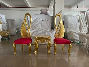 ניאו-קלאסי בסגנון אירופאי ברבור כיסא יוקרתי במלון מועדון זהב עלה