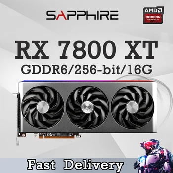 SAPPHIRE Radeon RX7800 XT ניטרו 16GB GDDR6 256bit PCI-Express 4.0 x16 Graphics Card וידאו קלפים עבור pc שולחן העבודה משחקים כרטיס