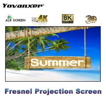 Yovanxer פרסנל מסך הקרנה 80-120 אינץ ' כב דוחה אנטי-אור מסגרת קבועה הטוב ביותר עבור רגיל מקרן CLR 8K 4K HD