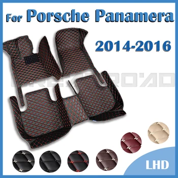 המכונית מחצלות עבור פורשה Panamera 2014 2015 2016 מותאם אישית אוטומטי הרגל ריפוד הרכב שטיחים לכסות את הפנים אביזרים