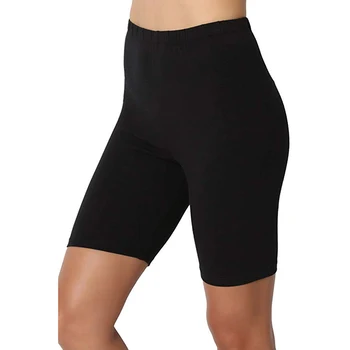 נשים מכנסיים קצרים דקים כושר מזדמן גבוהה המותניים אופנה מכנסיים קצרים בקיץ סלים תחתיות שחור רכיבה על אופניים מכנסיים קצרים יוגה כושר קצרים.