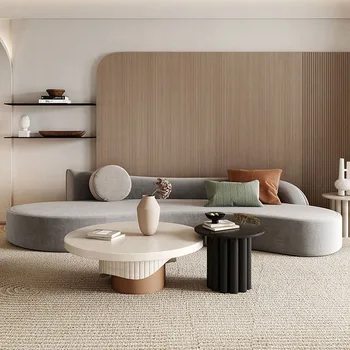 הסלון נורדי מעוקל ספה פינתית חדר שינה Chaiselong מבטא כיסא הטרקלין בקומה מודולרי ספה Inflavel ריהוט מודרני-DWH