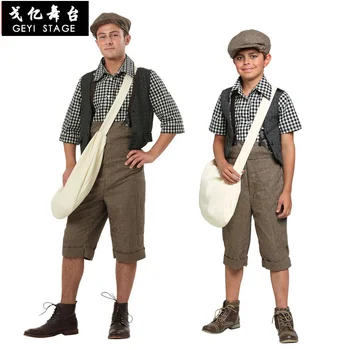 Cosplay יום הילדים ביצועים בגדים העיתון הנותן בשנת 1920, ילדים ומבוגרים מכירת העיתון של האיש Sanmao