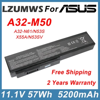 A32-M50 11.1 V 57Wh 5200mAh סוללה של מחשב נייד ASUS A32-N61/N53S X55A N53SV A31-B43 A32-H36 A32-X64 G50 G50V G50Vt G51 G60 L50