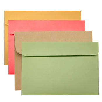 100pcs/lot מעטפות לעסקים קטנים אספקה מעטפות עבור הזמנות לחתונה בסגנון רטרו גלויות, נייר מכתבים תמצית המעטפה.