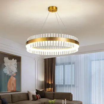 פאר מודרני נברשת קריסטל G9 LED בסלון תאורה בלובי מלון וילה חדר שינה נורדי פנים תלויה נברשת