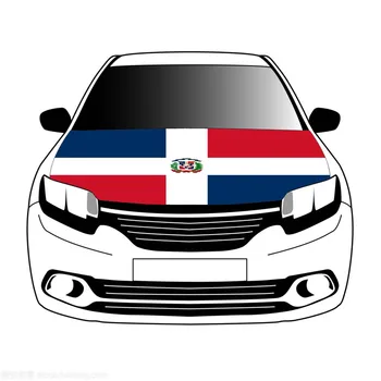 הרפובליקה הדומיניקנית דגלים מכסה המנוע של מכונית כיסוי דגלים 3.3x5ft/5x7ft 100%פוליאסטר הרכב בונט באנר