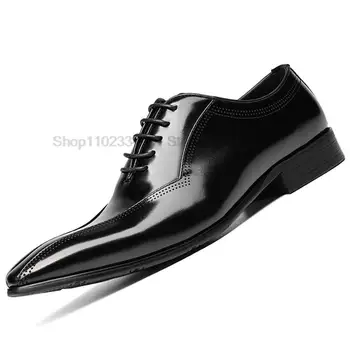 גודל 6-12 בעבודת יד לשם מעורב בפעילות נרחבת של גברים נעלי אוקספורד עור עגל אמיתי Brogue נעלי שמלה קלאסית עסקים רשמית נעליים לגברים