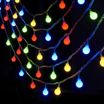 10m/6m LED מנורה צבעוני אור מהבהב מחרוזת שרשרת אור אור כוכבים הכדור תאורה שרשרת כוכב אור חג המולד צבעוני קטן לסה 